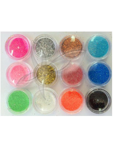 Pack Art nail Gliters 12 cores