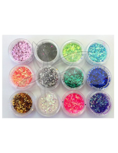 Pack Art nail Purpurinas12 cores