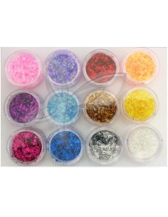 Pack Art nail Fios Brilhantes 12 cores